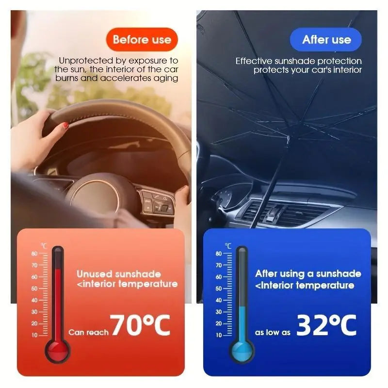 Portable Umbrella Car Windshield Sunshade